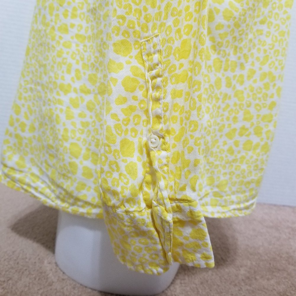 Gap Top Medium Button Up Down Giraffe Leopard Che… - image 5